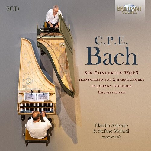 [수입] C.P.E.바흐 : 하프시코드 협주곡 Wq43 1~6번 (듀오 편곡 버전) [2CD]