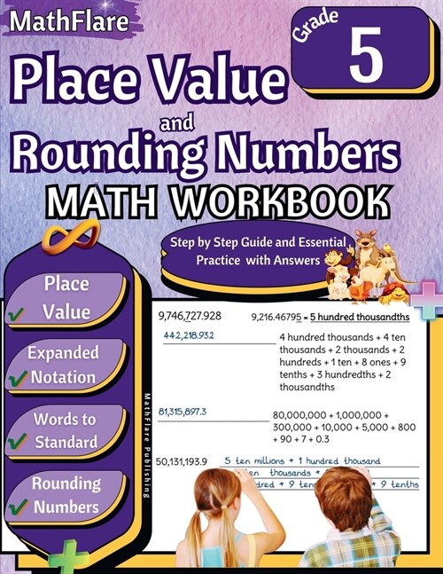 Place Value and Expanded Notations Math Workbook 5th Grade: Place Value Grade 5, Expanded and Standard Notations with Answers (Paperback)