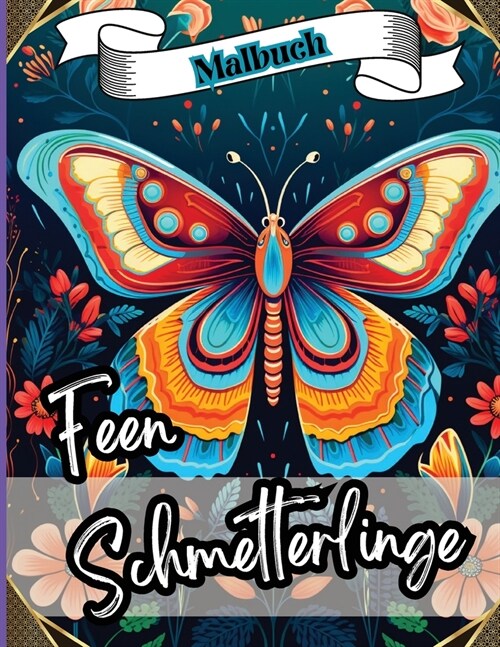 Feen Schmetterlinge Malbuch: Perfekt zur Linderung von Alltagsstress und Spannungen, Erwachsene, Senioren, Teenager und Kinder (ab 8 Jahren) (Paperback)