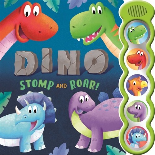 Dino Stomp and Roar: With 5 3D Sound Buttons (Board Books)
