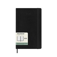Moleskine 2025 12-Month Weekly Large Softcover Notebook : Black (Paperback)