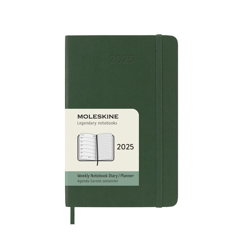 Moleskine 2025 12-Month Weekly Pocket Softcover Notebook : Myrtle Green (Paperback)