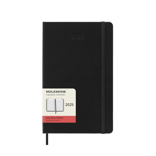 Moleskine 2025 12-Month Daily Large Hardcover Notebook : Black (Paperback)