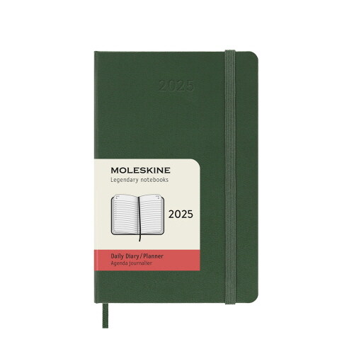 Moleskine 2025 12-Month Daily Pocket Hardcover Notebook : Myrtle Green (Paperback)