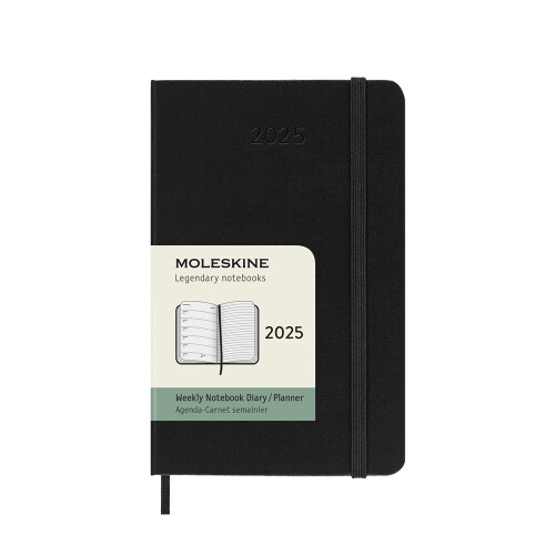 Moleskine 2025 12-Month Weekly Pocket Hardcover Notebook : Black (Paperback)