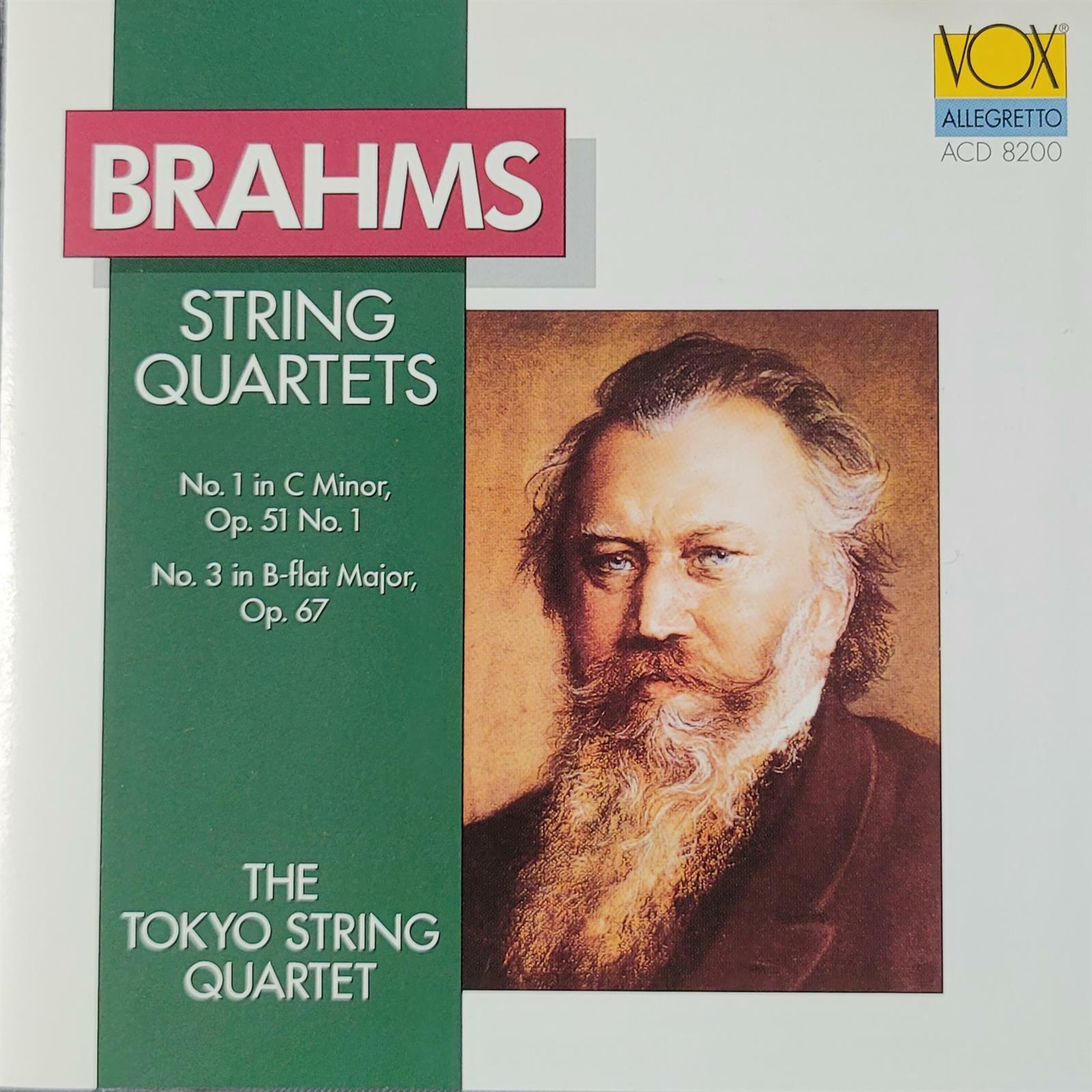 [중고] [수입] Tokyo String quartet - Brahms : String Quartet Nos 1 & 3