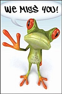 We Miss You! Frog Postcard (Pkg of 25) (Novelty)