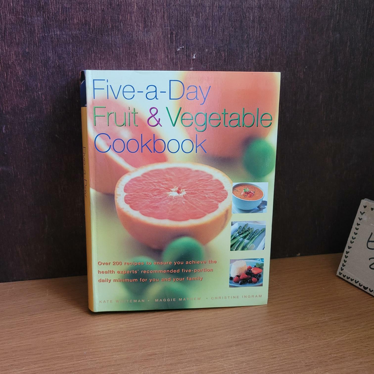 [중고] Hermes House) Kate Whiteman 외 Five-a-Day Fruit & Vegetable Cookbook [상급/실사진 참고] (.)