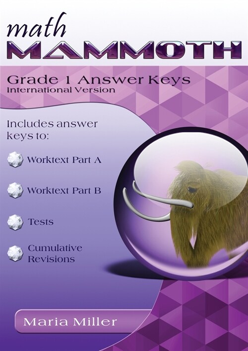 Math Mammoth Grade 1 Answer Keys, International Version (Paperback)