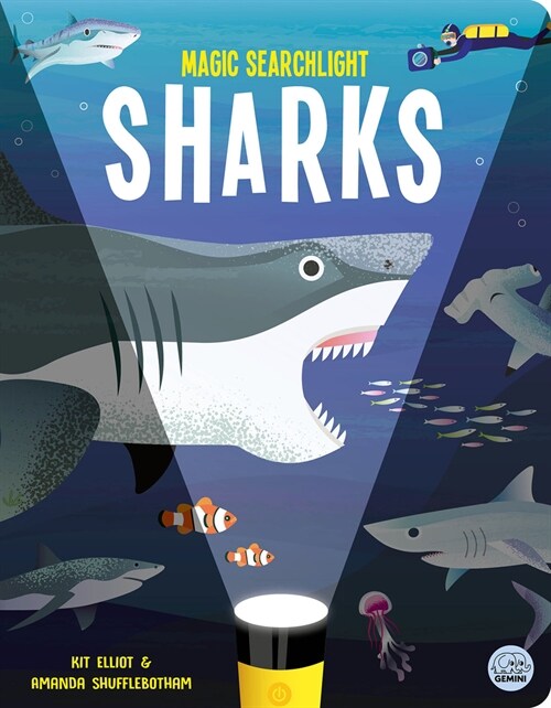 Magic Searchlight - Sharks (Board Books)