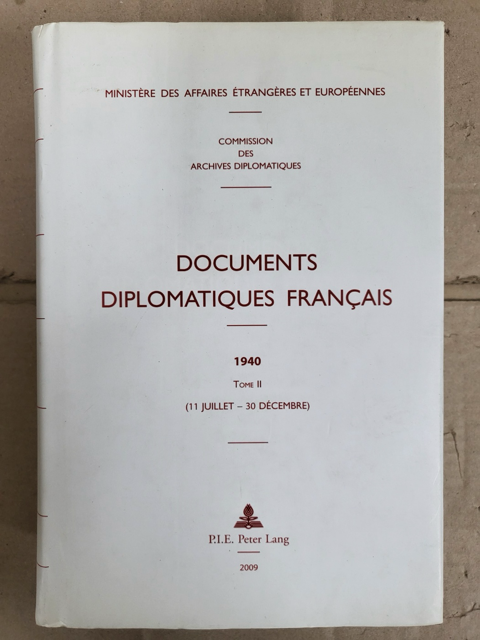 [중고] Documents Diplomatiques Fran?is: 1940 - Tome II (11 Juillet - 31 D?embre) (Hardcover)