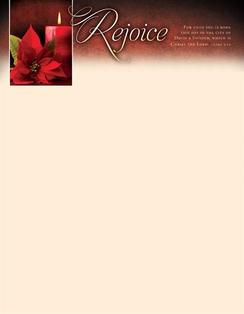 Letterhead - Christmas - Rejoice - Luke 2:11 (Other)