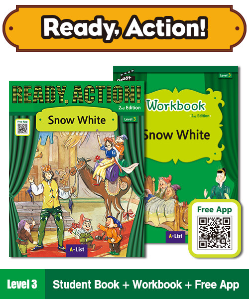 Ready Action Level 3 : Snow White (Student Book + Workbook + Free App)