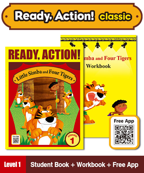 Ready Action Classic Low : Little Simba and Four Tigers (Student Book + Workbook + Free App)