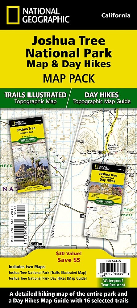 Joshua Tree Day Hikes and National Park Map [Map Pack Bundle] Map (Folded, 2024)
