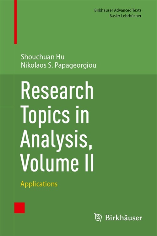 Research Topics in Analysis, Volume II: Applications (Hardcover, 2024)