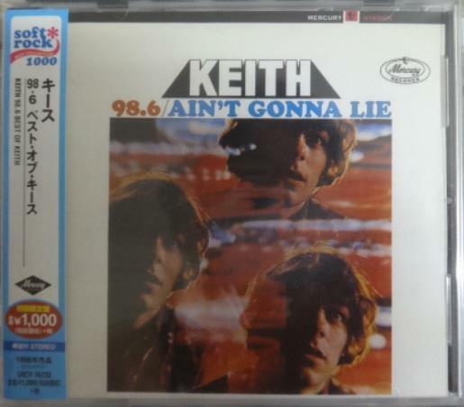 [중고] Keith - 98.6 / Ain‘t Gonna Lie (Japan CD with OBI & Insert)