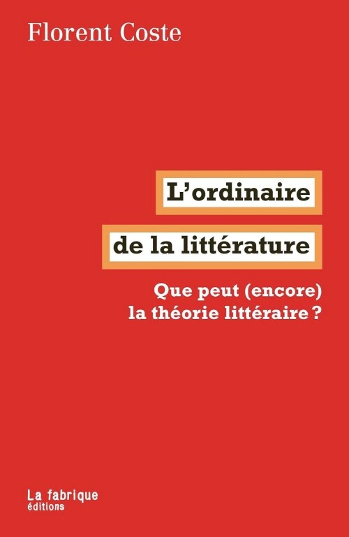 Lordinaire de la litterature: Que peut (encore) la theorie litteraire ? (Paperback)