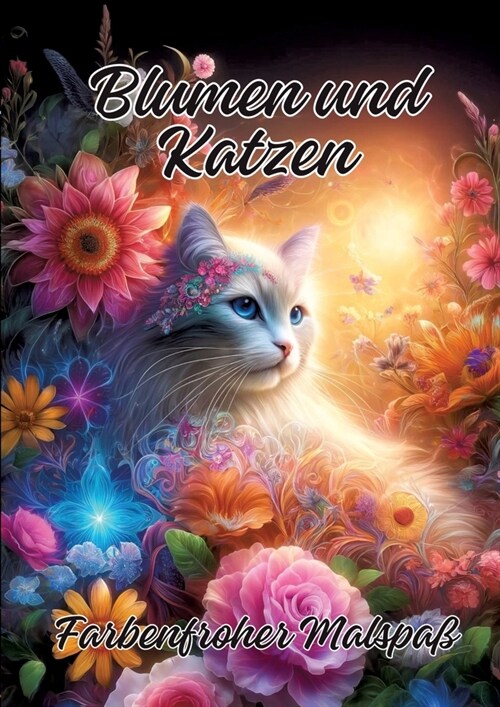 Blumen und Katzen: Farbenfroher Malspa? (Paperback)