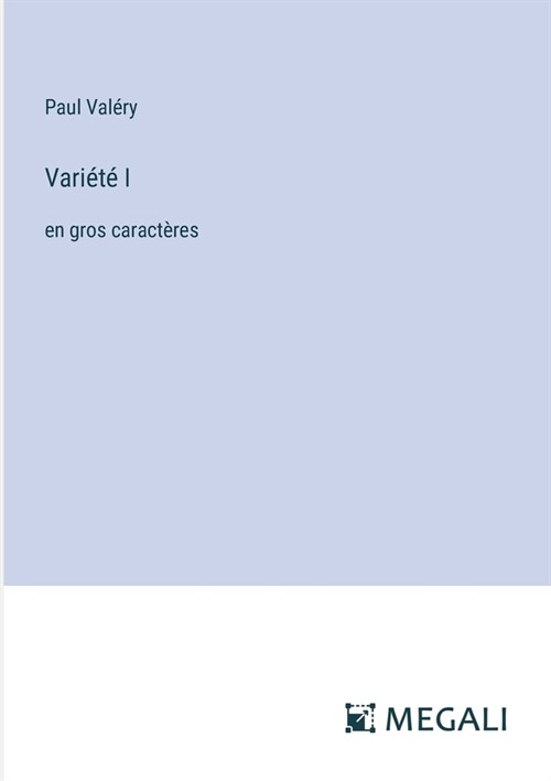 Vari??I: en gros caract?es (Paperback)