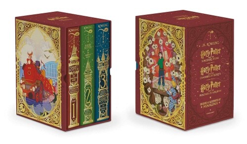 Harry Potter Books 1-3 Boxed Set: MinaLima Editions - 해리포터 미나리마 에디션 1~3 박스세트 (Hardcover, 미국판)