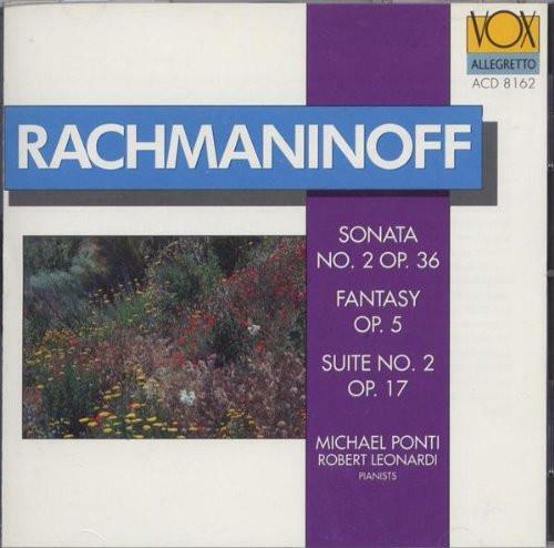 [중고] Rachmaninoff - Michael Ponti, Robert Leonardi/Sonata No.2, Op.36 / Fantasy Op.5 /Suite No.2, Op. 17