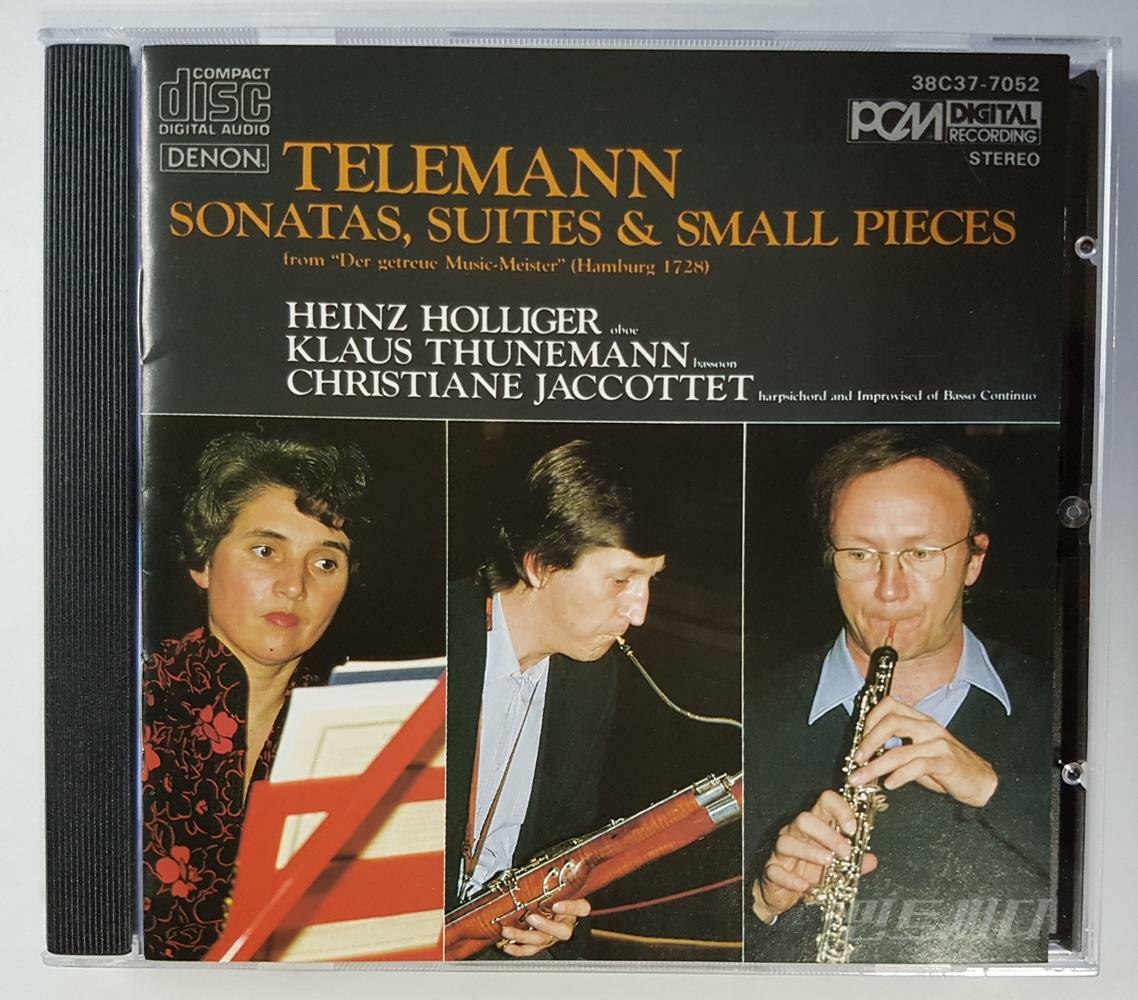 [중고] Telemann, Heinz Holliger, Klaus Thunemann, Christiane Jaccottet - Sonatas, Suites & Small Pieces