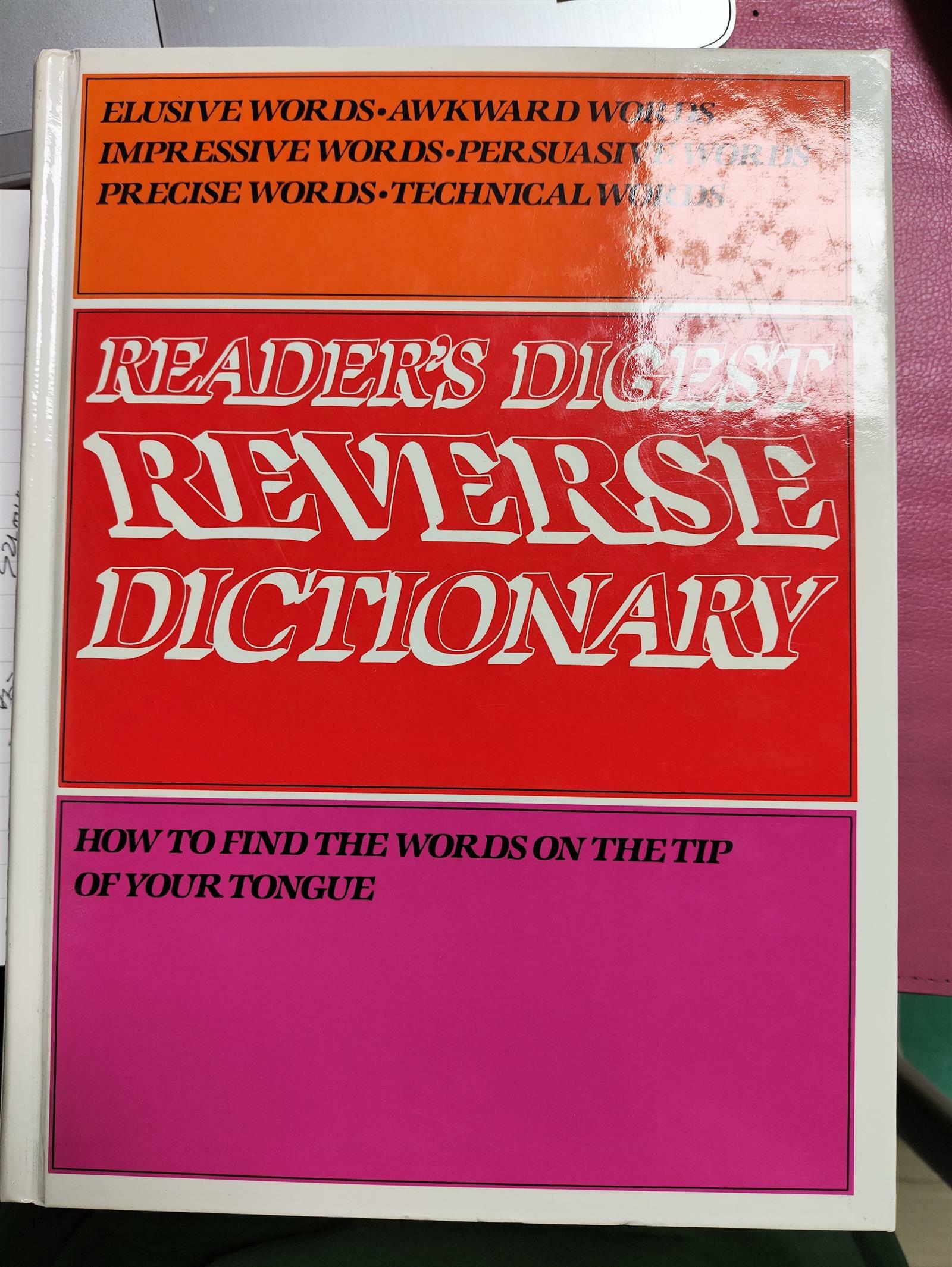 [중고] Reader‘s Digest Illustrated Reverse Dictionary:  Find the Words at the Tip of Your Tongue (Hardcover, Exp Sub)
