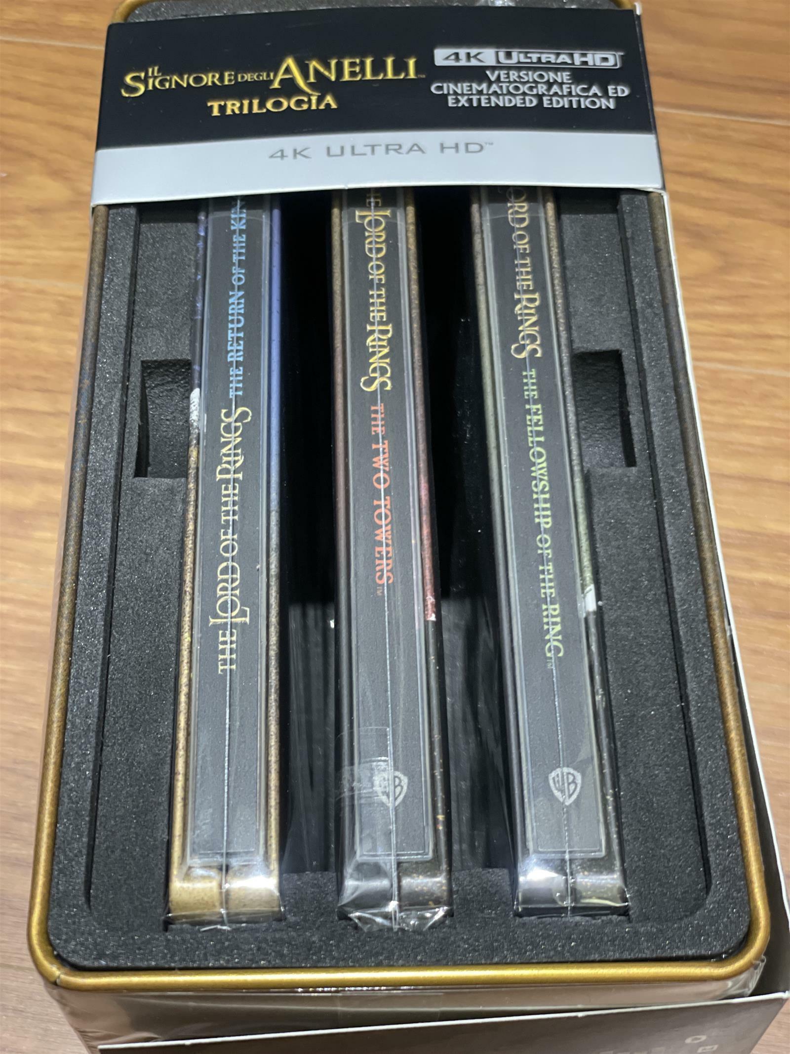 [중고] [4K 블루레이] 반지의 제왕 - 트릴로지 스틸북 한정판 (9disc: 4K UHD Only)