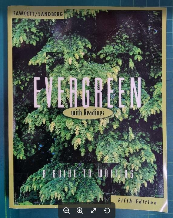 [중고] Evergreen With Readings : A Guide to Writing (Fifth Edition) / Susan Fawcett, Alvin Sandberg (지은이) | Houghton Mifflin College Div [영어원서 / 상급] - 실