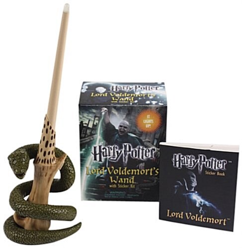 Harry Potter Lord Voldemorts Wand with Sticker Kit [With Book(s) and 8-Inch Light-Up Replica of Lord Voldemorts Wand] (Paperback)
