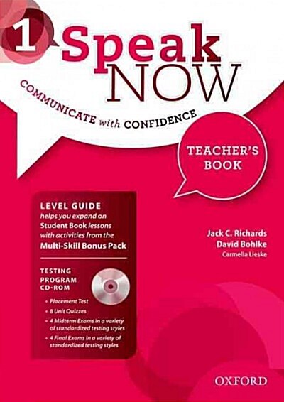 [중고] Speak Now 1 : Teacher‘s Book (Paperback + Testing Program CD-ROM)