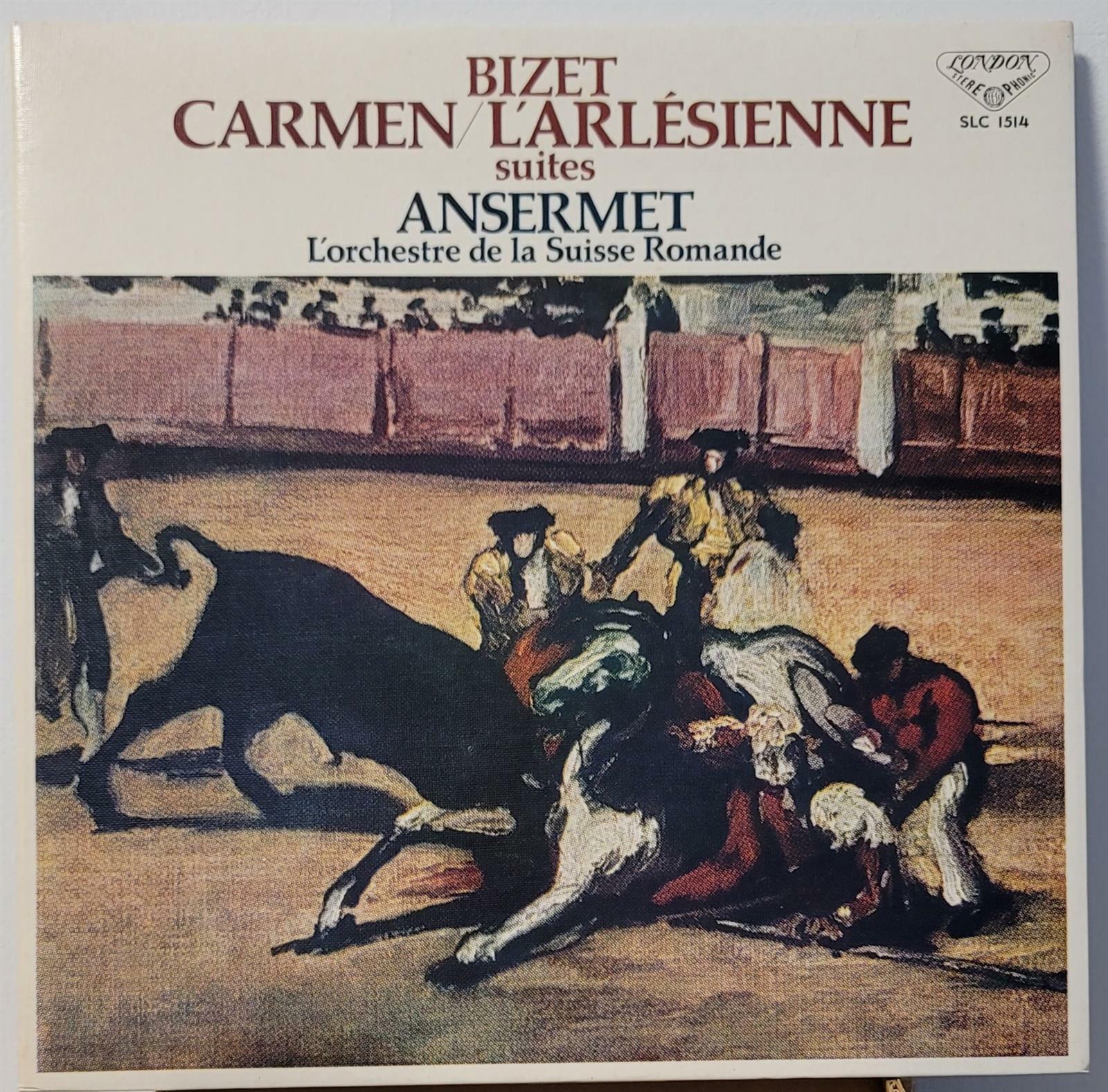 [중고] [LP] 66년 Bizet Carmen L‘arlesienne Suites Ansermet 비제 카르멘 아를의 여인 조곡 앙세르메 [일본반] 게이트폴드 1966년