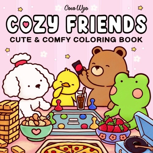 Cozy Friends: Cute & Comfy Coloring Book (Paperback)