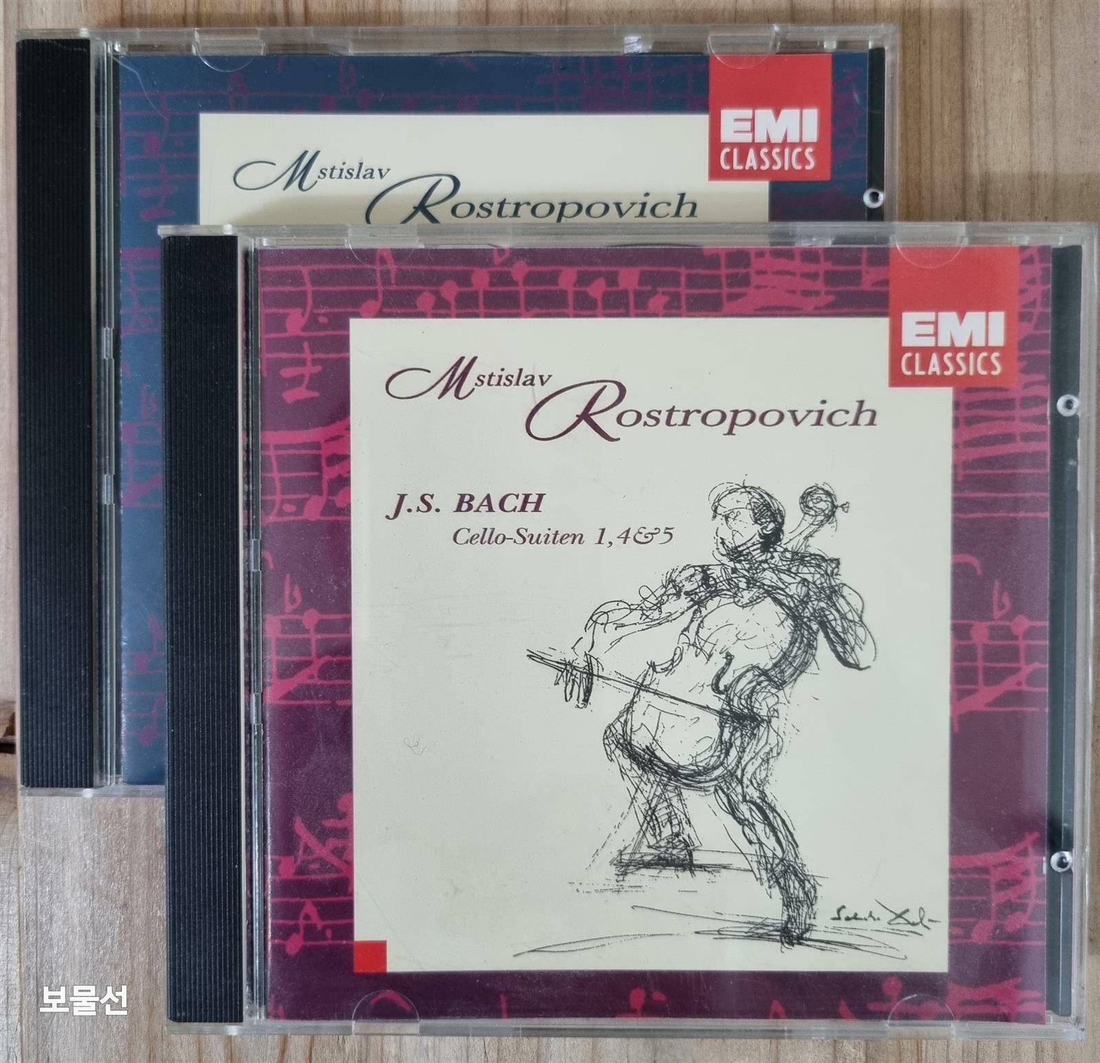 [중고] 바흐 : 무반주 첼로 모음곡 전곡 [2CD]