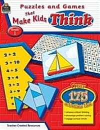 Puzzles and Games That Make Kids Think, Grade 1 (Paperback)