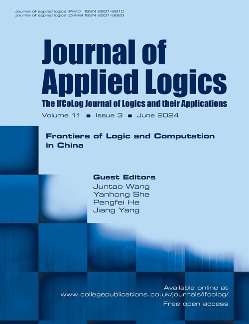 Journal of Applied Logics, Volume 11, number 3. Special issue: Frontiers of Logic and Computation in China (Paperback)