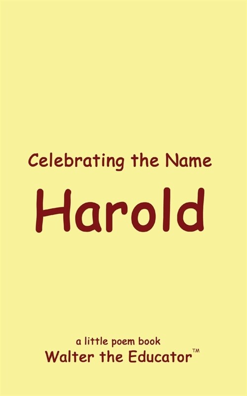 Celebrating the Name Harold (Paperback)