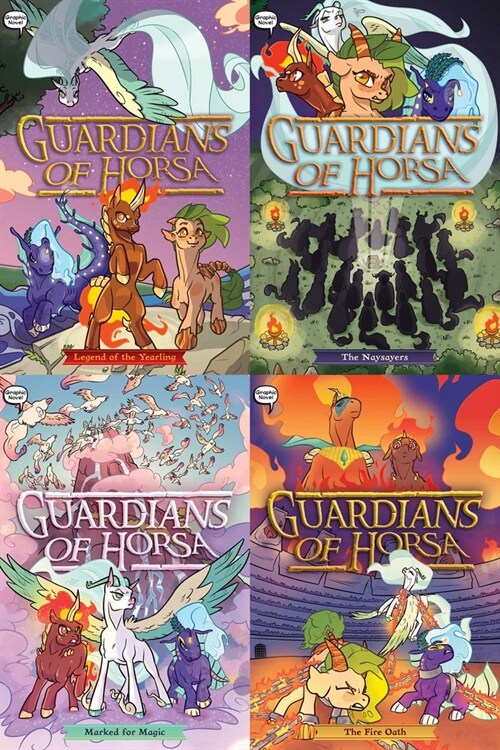 Guardians of Horsa Graphic Novel Collected Set: Legend of the Yearling; The Naysayers; Marked for Magic; The Fire Oath (Paperback, Collected Set)