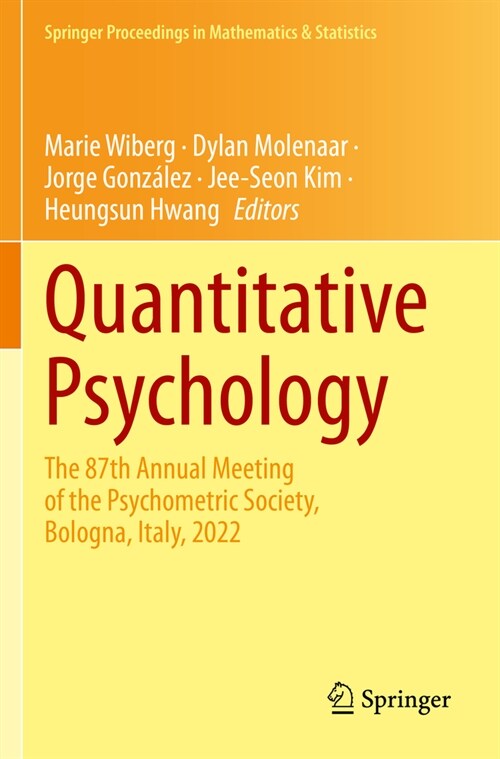 Quantitative Psychology: The 87th Annual Meeting of the Psychometric Society, Bologna, Italy, 2022 (Paperback, 2023)
