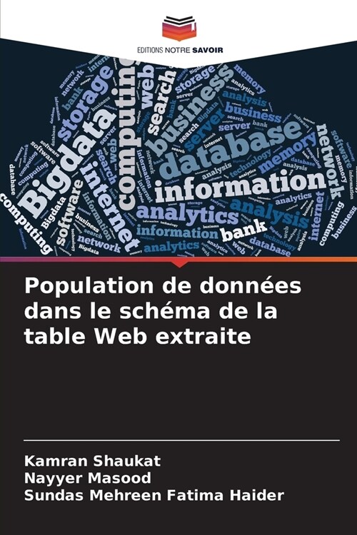 Population de donn?s dans le sch?a de la table Web extraite (Paperback)