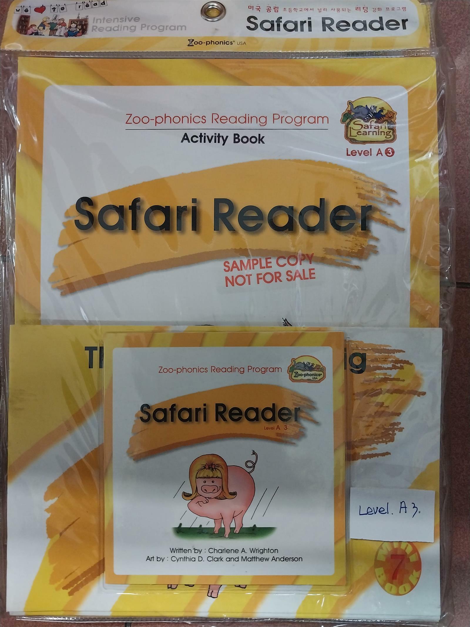 [중고] Safari Reader(Level A 3)-미국 공립 초등학교에서 널리 사용되는 리딩북3권+액티비티북1권+CD1매- (0)