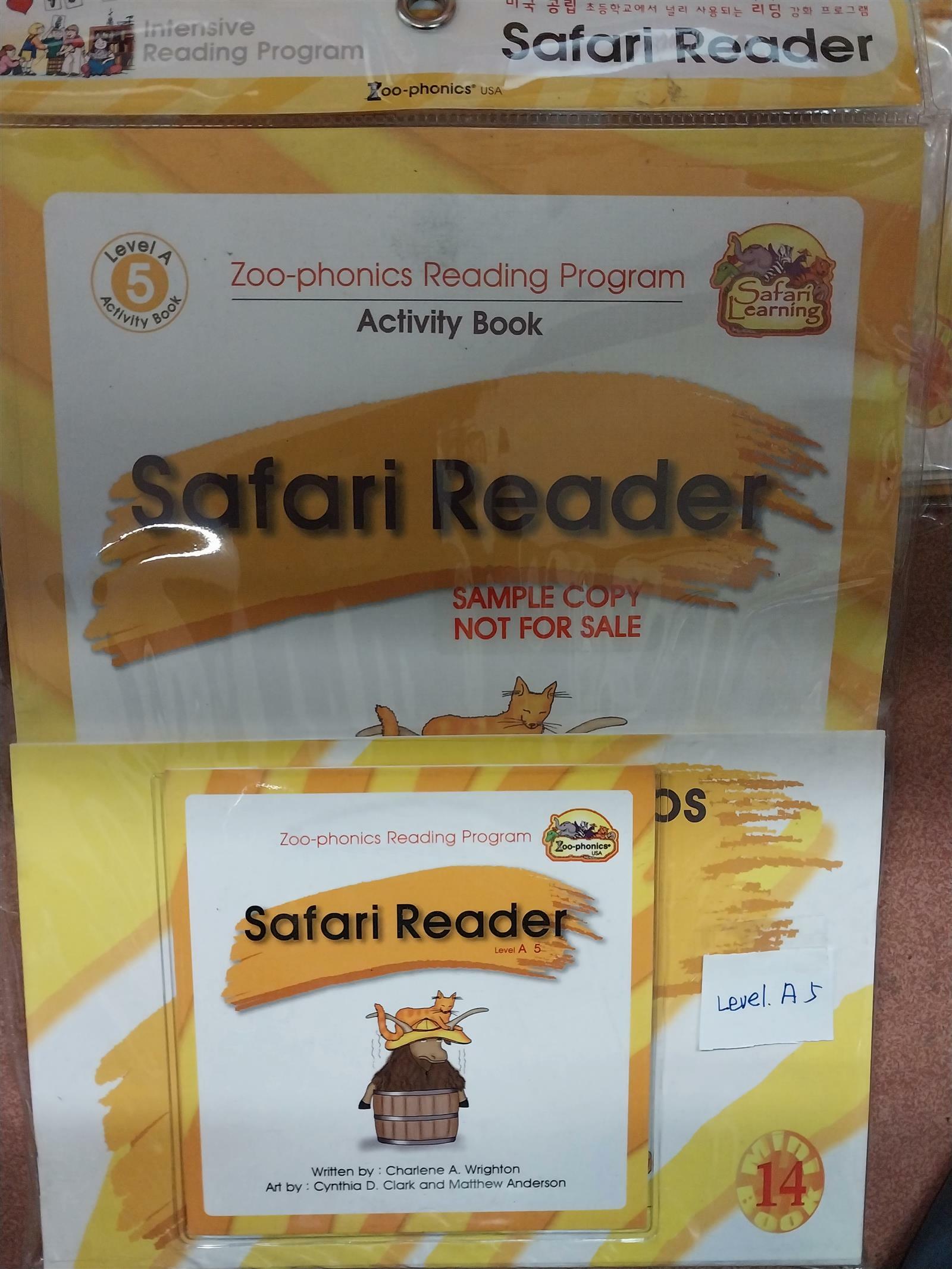 [중고]  Safari Reader(Level A 5)-미국 공립 초등학교에서 널리 사용되는 리딩북3권+액티비티북1권+CD1매- (0)
