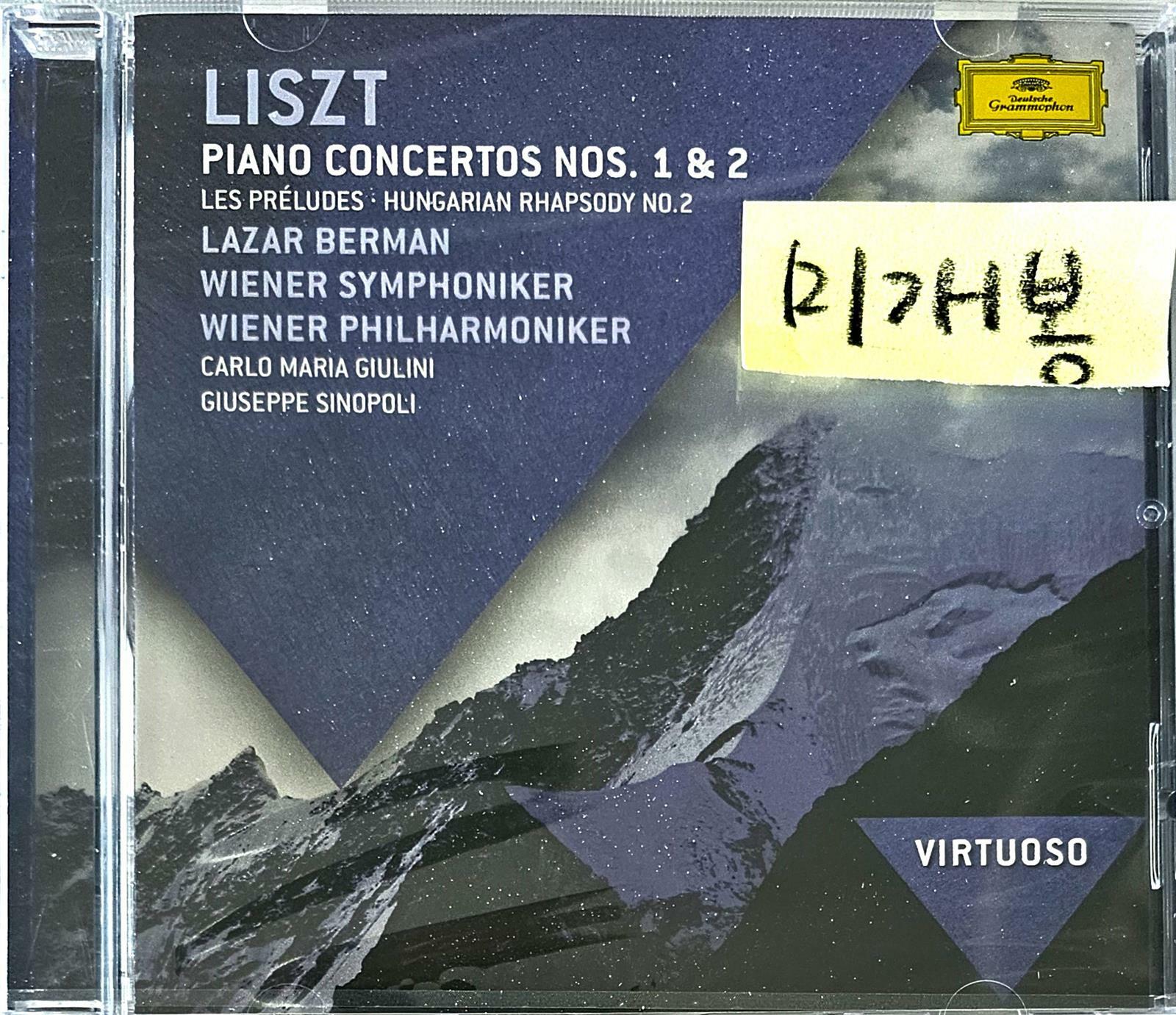 [중고] [수입] Liszt : Piano Concerto No.1 & 2, Les Preludes - Lazar Berman, Sinopoli, Giulini (Germany made)