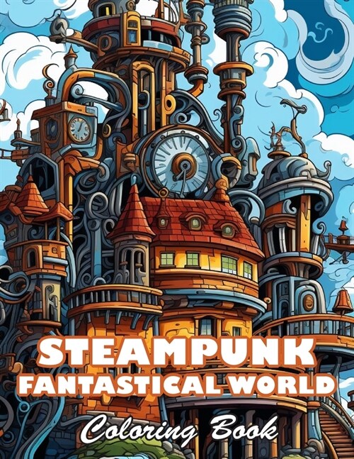 Steampunk Fantastical World Coloring Book: 100+ High-quality Illustrations for All Ages (Paperback)