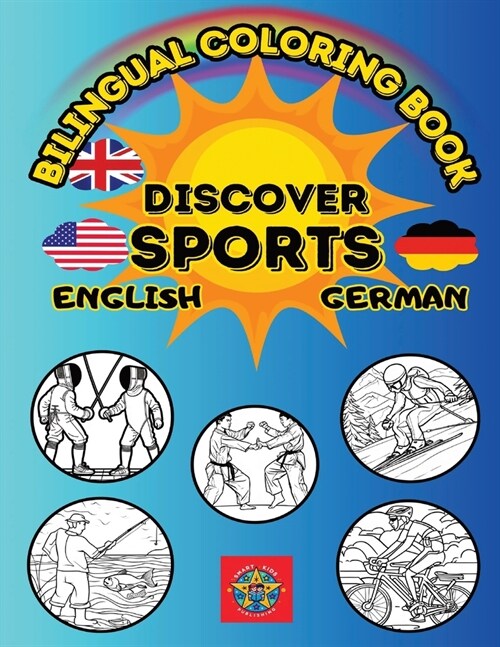 Discover Sports: A Bilingual Coloring Book in English and German (Paperback)