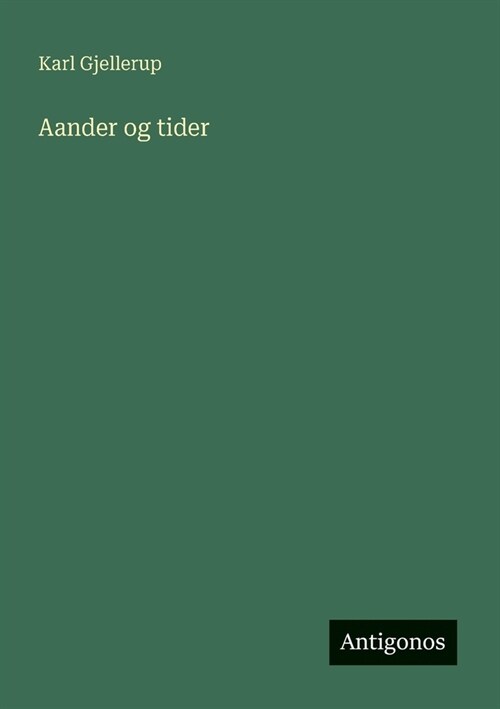 Aander og tider (Paperback)