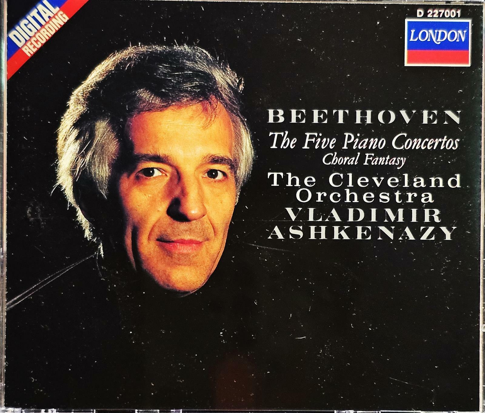 [중고] [수입 3CD] Beethoven : Five Piano Concertos, Choral Fantasy by Vladmir Ashkenazy [London]