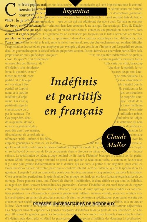 Indefinis et partitifs en francais (Paperback)