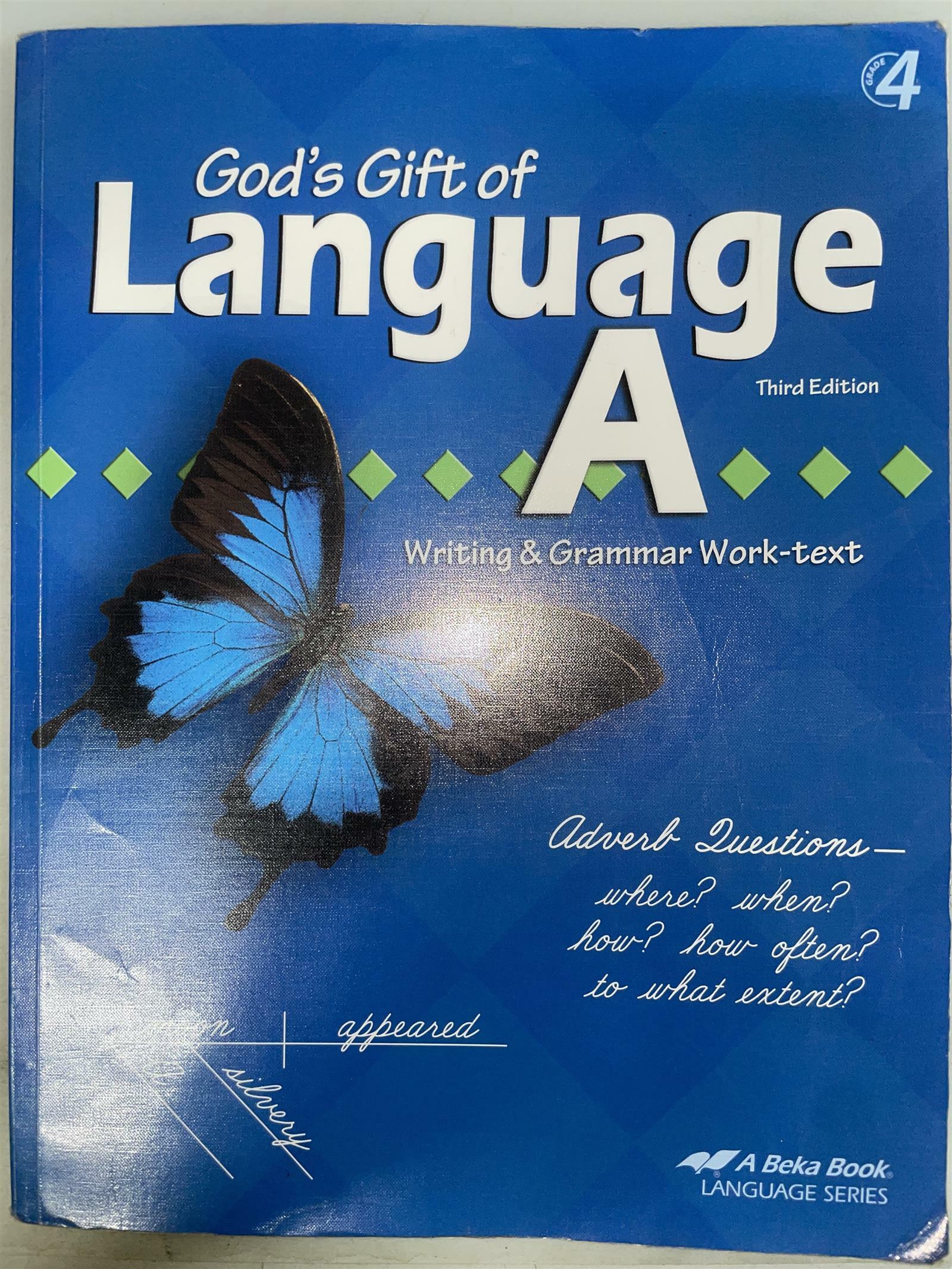 [중고] God‘s Gift of Language A_Writing and Grammar Work-text_GRADE4 (0)